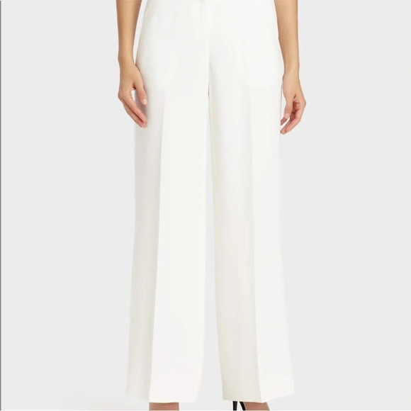 Lafayette 148  White Linen Menswear Pants size 16 - Picture 1 of 10